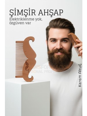 Transformacion Ahşap Sakal ve Bıyık Tarağı – Antistatik Şimşir Tarak  722387