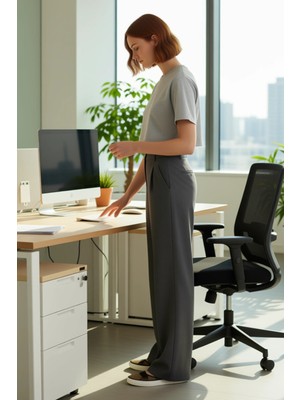 FRM Kadın Comfort Fit Geniş Paça Pantolon Fonksiyonel Dayanıklı Kaliteli Konforlu Estetik Spor