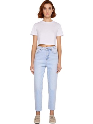 Ersefa Kadın Açık Yüksek Bel Slim Fit Jean Pantolon Fonksiyonel Dayanıklı Kaliteli Konforlu Rahat
