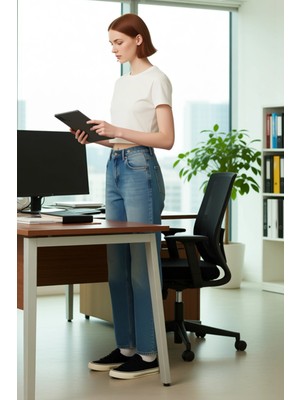 FRM Kadın Cool & Comfort Anstrasit Yüksek Bel Straight Jean Fonksiyonel Dayanıklı Kaliteli Şık