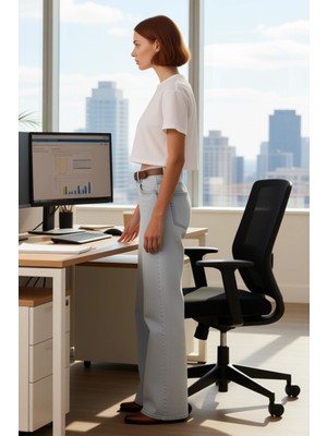 FRM Kadın Açık Yüksek Bel Palazzo Kot Pantolon Fonksiyonel Dayanıklı Kaliteli Konforlu Estetik