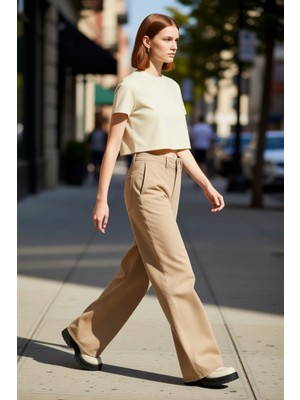 PayBuy Kadın Geniş Paça Culotte Jean Pantolon Fonksiyonel Dayanıklı Kaliteli Konforlu Estetik Şık