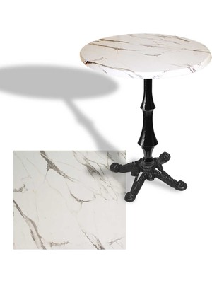 Dockers Çipa 1012 Döküm Ayak Yuvarlak Masa Çap 80CM - (Werzalit, Wermodin ve Allzalit Tabla) - Afyon Mermer