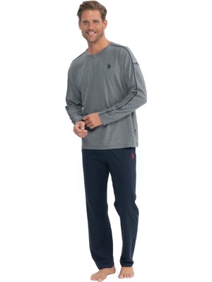 U.s. Polo Assn. Erkek Uzun Kollu Yuvarlak Yaka Penye Eşofman Pijama Takımı S25836