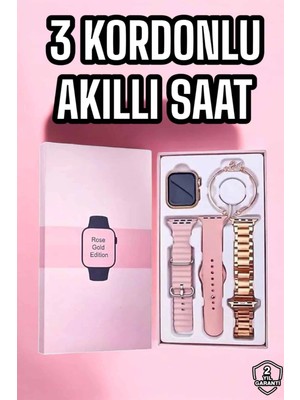 Ceylan Adam Akıllı Saat Amoled Ekran 3 Kordonlu Aksesuar Hediyeli Sesli Görüşme