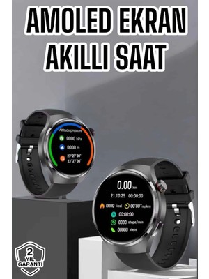 Ceylan Adam Akıllı Saat Bluetooth Bağlantılı Amoled Ekran Uyku ve Sağlık Takibi