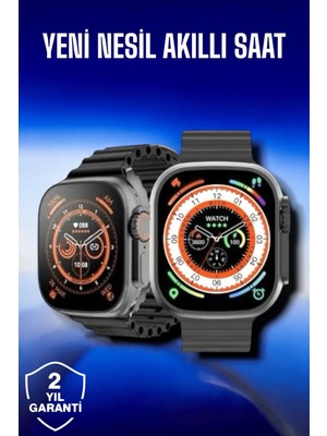 Ceylan Adam 45 mm Gri Kasa Ultra Akıllı Saat Sesli Görüşme, Sağlık Takibi, Suya Dayanıklı