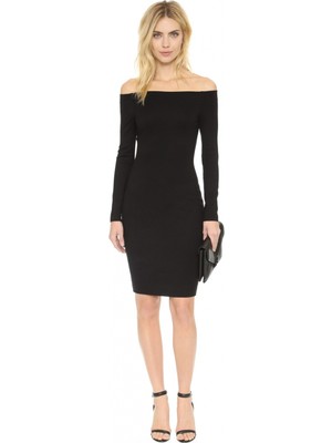 Pileli Store Pilelistore  B101298 Uzun Kollu Straplez Elbise