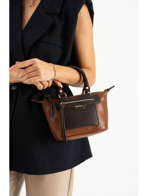 Baginn Suni Deri Kadın Omuz Çantası 23*16 cm Çapraz Askılı Postacı Çanta Çok Cepli Vegan Deri El-Kol Çanta