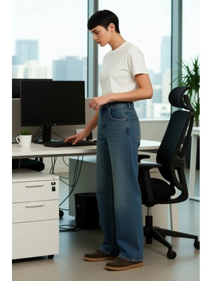 FRM Erkek Cool Comfort Baggy Denim Pantolon Fonksiyonel Dayanıklı Kaliteli Konforlu Estetik Şık