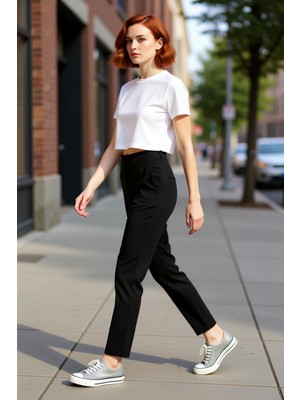 PayBuy Kadın Cigarette Kesim Şık Gece Pantolonu Fonksiyonel Dayanıklı Kaliteli Konforlu Estetik Spor