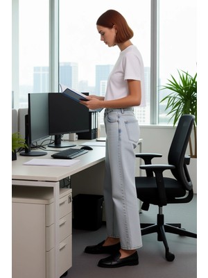 FRM Kadın Açık Yüksek Bel Straight Fit Denim Pantolon Fonksiyonel Dayanıklı Kaliteli Konforlu Şık