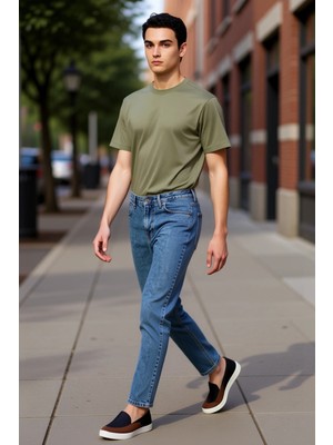 PayBuy Kadın Için Koyu Denim Kot Pantolon Rahat Kesim Fonksiyonel Dayanıklı Kaliteli Konforlu Şık