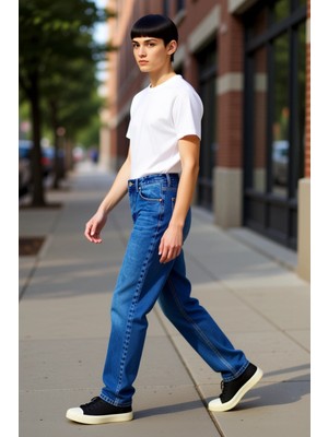 PayBuy Erkek Açık Relaxed Fit Düz Kesim Kot Pantolon Fonksiyonel Dayanıklı Kaliteli Konforlu Spor