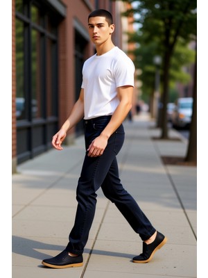 PayBuy Erkek Dikiş Detaylı Jogger Kot Pantolon Fonksiyonel Dayanıklı Kaliteli Konforlu Estetik Şık