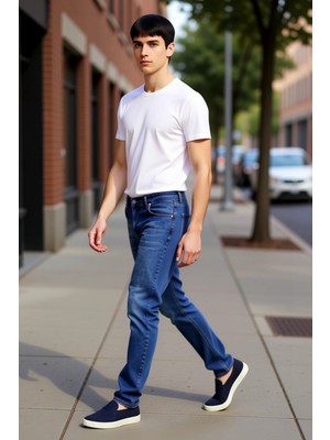 PayBuy Erkek Açık Dar Paça Fermuarlı Kot Pantolon Fonksiyonel Dayanıklı Kaliteli Konforlu Estetik