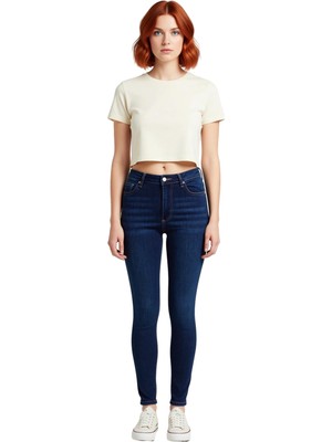Ersefa Kadın Yüksek Bel Esnek Skinny Jean Fonksiyonel Dayanıklı Kaliteli Konforlu Estetik Premium