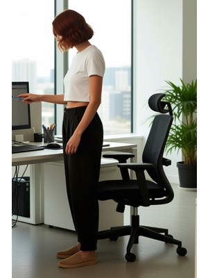 FRM Kadın Yüksek Bel Keten Pantolon Bol Kesim Fonksiyonel Dayanıklı Kaliteli Konforlu Estetik Şık