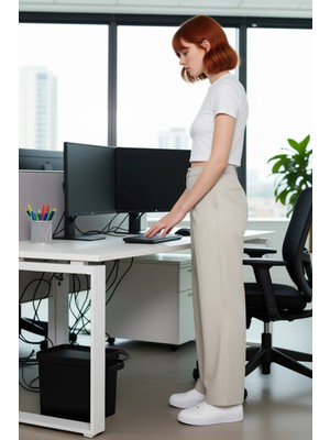 FRM Kadın Çizgili Wide Leg Dokuma Pantolon Fonksiyonel Dayanıklı Kaliteli Konforlu Estetik Şık