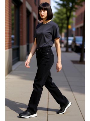 PayBuy Erkek Bol Kesim Düz Renk Denim Pantolon Fonksiyonel Dayanıklı Kaliteli Konforlu Estetik Şık