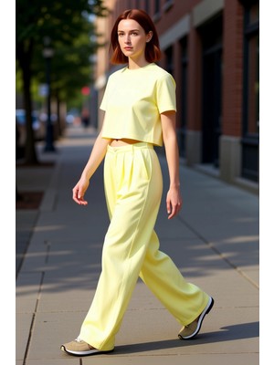 PayBuy Kadın Yüksek Bel Barrel Kesim Keten Pantolon Fonksiyonel Dayanıklı Kaliteli Konforlu Rahat