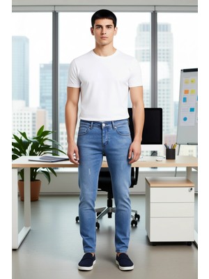 FRM Erkek Dar Kesim Tırnak Detaylı Antrasit Denim Pantolon Fonksiyonel Dayanıklı Kaliteli Spor