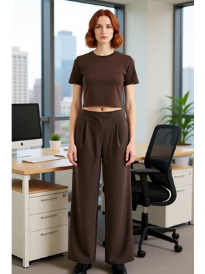 FRM Kadın Dokuma Çizgili Pantolon Fonksiyonel Dayanıklı Kaliteli Konforlu Estetik Premium Spor