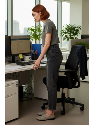 FRM Kadın Açik Yüksek Bel Geniş Paça Jean Fonksiyonel Dayanıklı Kaliteli Konforlu Estetik Spor