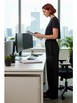 FRM Kadın Payetli Bol Paça Pantolon Şık Parti Giyim Fonksiyonel Dayanıklı Kaliteli Konforlu Spor