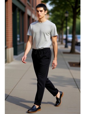 PayBuy Erkek Slim Fit Esnek Bel Kumaş Pantolon Fonksiyonel Dayanıklı Kaliteli Konforlu Estetik Şık