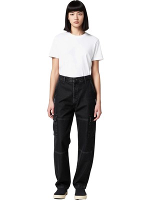 Ersefa Erkek Geniş Paça Kargo Cep Detaylı Denim Pantolon Fonksiyonel Dayanıklı Kaliteli Konforlu Şık