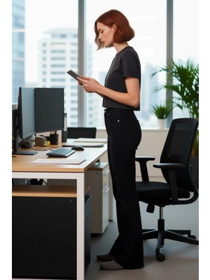 FRM Kadın Koyu Yüksek Bel Flare Kesim Denim Pantolon Fonksiyonel Dayanıklı Kaliteli Konforlu Şık