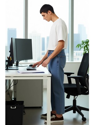 FRM Kadın Düz Kesim Pamuklu Kot Pantolon Fonksiyonel Dayanıklı Kaliteli Konforlu Estetik Rahat