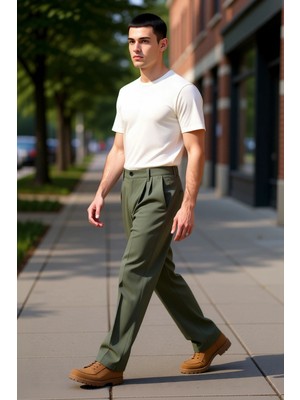 PayBuy Erkek Antrasit Pileli Baggy Fit Kumaş Pantolon Fonksiyonel Dayanıklı Kaliteli Konforlu Şık