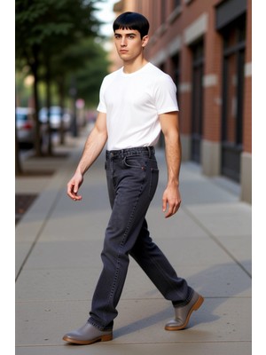 PayBuy Erkek Bol Kesim Düz Renk Denim Pantolon Fonksiyonel Dayanıklı Kaliteli Konforlu Estetik Şık