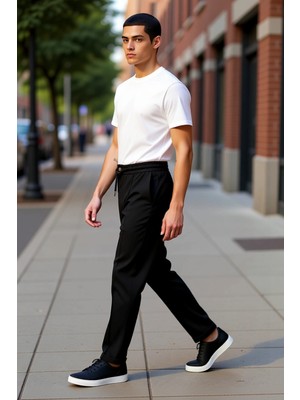 PayBuy Erkek Düz Kesim Jogger Pantolon Günlük Kullanım Için Fonksiyonel Dayanıklı Kaliteli Modern