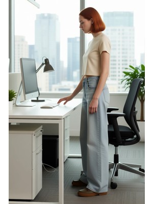 FRM Kadın Vintage Yüksek Bel Geniş Bacak Jean Fonksiyonel Dayanıklı Kaliteli Konforlu Estetik Şık