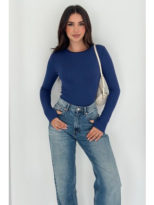 Noa Noa Kadın Parmak Geçmeli Uzun Kollu Bluz – Vücuda Oturan & Astarsız