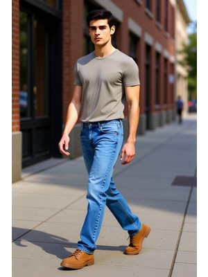 PayBuy Erkek Düz Kesim Denim Pantolon Fonksiyonel Dayanıklı Kaliteli Konforlu Estetik Premium Şık