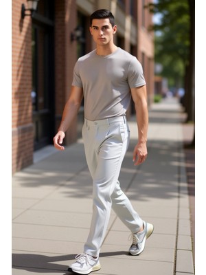 PayBuy Erkek Açık Italyan Kesim Pileli Kumaş Pantolon Fonksiyonel Dayanıklı Kaliteli Konforlu Şık