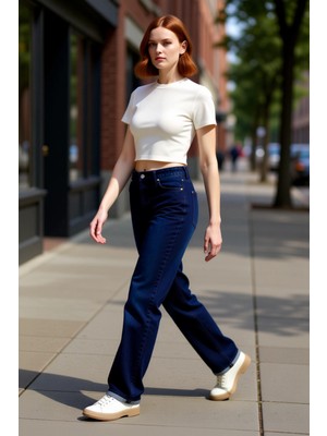 PayBuy Kadın Gece Yüksek Bel Mom Jean Pantolon Fonksiyonel Dayanıklı Kaliteli Konforlu Estetik Şık