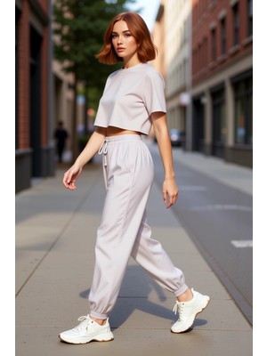 PayBuy Kadın Aerobin Kumaş Jogger Pantolon Fonksiyonel Dayanıklı Kaliteli Konforlu Estetik Modern