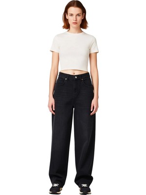 Ersefa Kadın Açık Relaxed Fit Denim Pantolon Fonksiyonel Dayanıklı Kaliteli Konforlu Estetik Spor