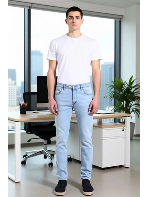 FRM Erkek Açık Regular Fit Denim Pantolon Fonksiyonel Dayanıklı Kaliteli Konforlu Estetik Spor