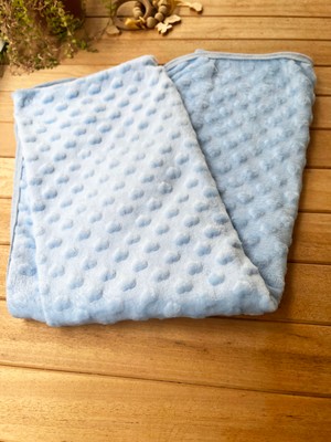 Mammaso Berço Kalpli Nohut Mavi Bebek Battaniyesi Pamuklu Tek Kat Mevsimlik Ince 90*90