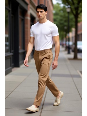 PayBuy Kadın Açık Slim Fit Cigarette Kesim Chino Pantolon Fonksiyonel Dayanıklı Kaliteli Konforlu