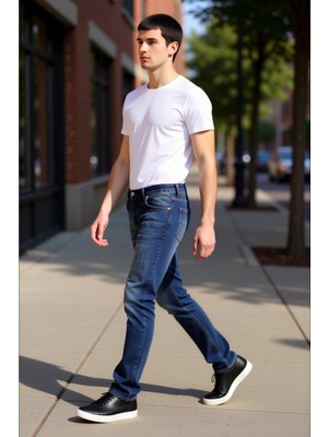 PayBuy Erkek Açık Dar Paça Fermuarlı Kot Pantolon Fonksiyonel Dayanıklı Kaliteli Konforlu Estetik