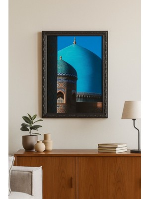 Islam Mimarisi Kubbe Detaylı Sanatsal Duvar Tablosu (Çerçeveli)