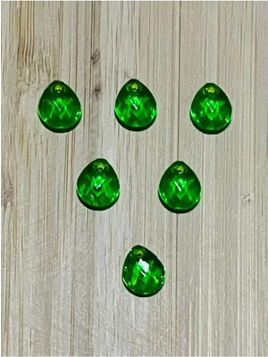 öztürk Şeffaf Yeşil Oya, Abiye, Takı, Örgü El Işleme Plastik Gözyaşı Damla Boncuk. 25GR. Tahmini 195 Adet.