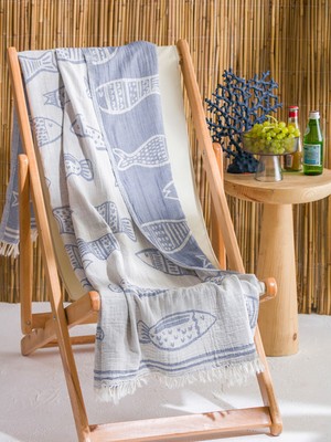 Lc Waikiki Yeni Sezon Balık Baskılı Plaj Havlusu 90X165 cm